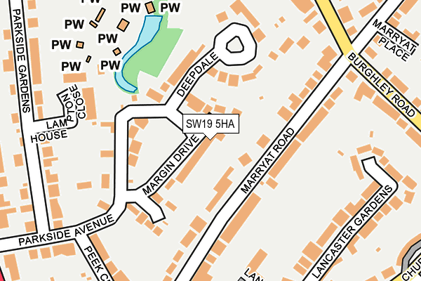SW19 5HA map - OS OpenMap – Local (Ordnance Survey) SW19 5HA map - OS OpenMap – Local (Ordnance Survey)