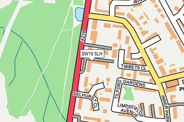 SW19 5LH map - OS OpenMap – Local (Ordnance Survey) SW19 5LH map - OS OpenMap – Local (Ordnance Survey)