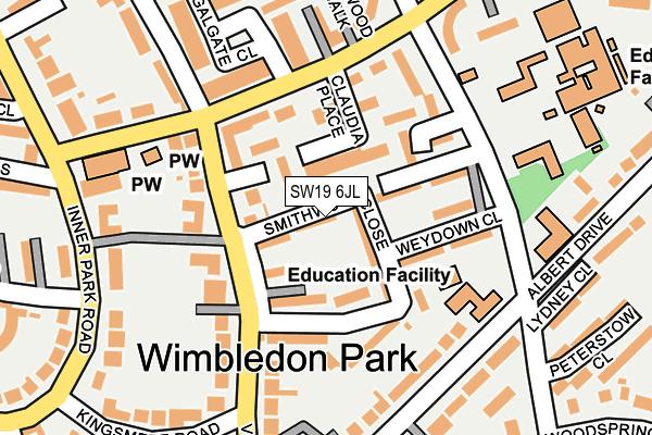 SW19 6JL map - OS OpenMap – Local (Ordnance Survey)