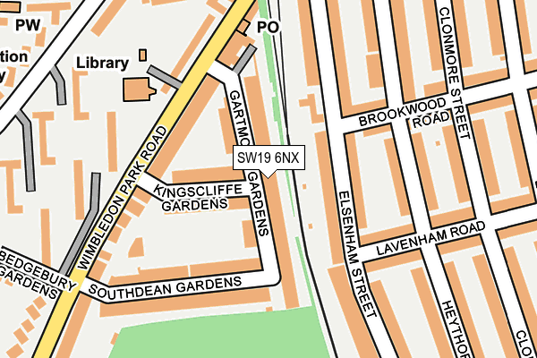 SW19 6NX map - OS OpenMap – Local (Ordnance Survey) SW19 6NX map - OS OpenMap – Local (Ordnance Survey)