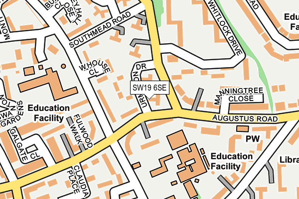 SW19 6SE map - OS OpenMap – Local (Ordnance Survey) SW19 6SE map - OS OpenMap – Local (Ordnance Survey)