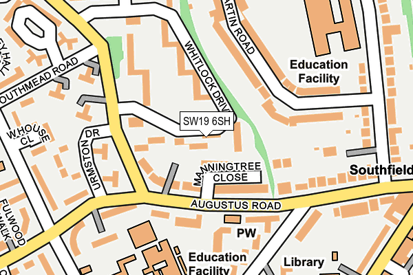 SW19 6SH map - OS OpenMap – Local (Ordnance Survey) SW19 6SH map - OS OpenMap – Local (Ordnance Survey)
