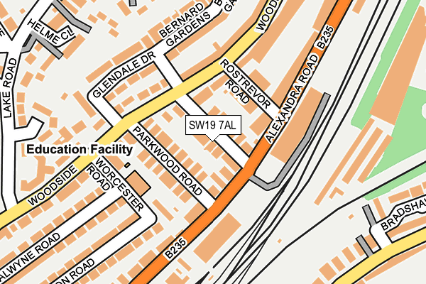 SW19 7AL map - OS OpenMap – Local (Ordnance Survey) SW19 7AL map - OS OpenMap – Local (Ordnance Survey)