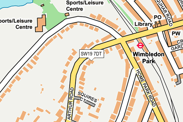 SW19 7DT map - OS OpenMap – Local (Ordnance Survey) SW19 7DT map - OS OpenMap – Local (Ordnance Survey)