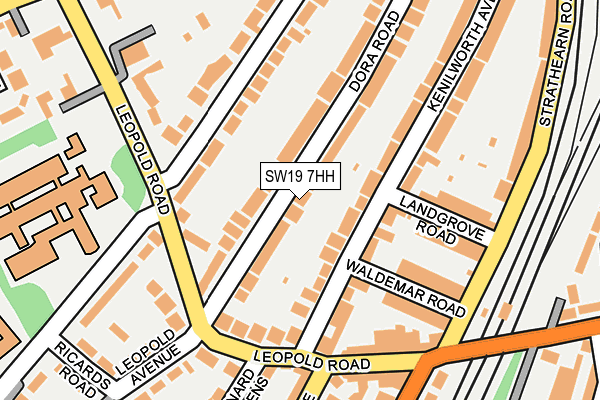 SW19 7HH map - OS OpenMap – Local (Ordnance Survey) SW19 7HH map - OS OpenMap – Local (Ordnance Survey)