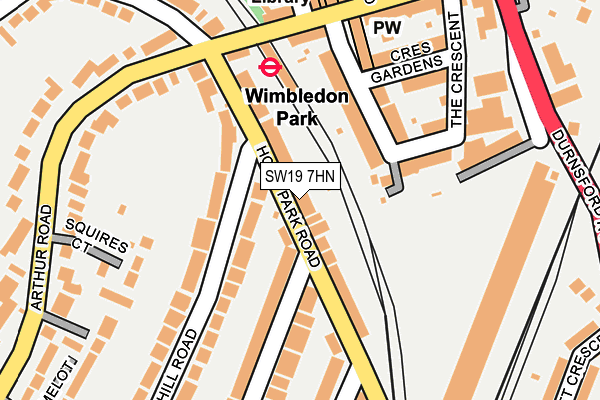 SW19 7HN map - OS OpenMap – Local (Ordnance Survey) SW19 7HN map - OS OpenMap – Local (Ordnance Survey)