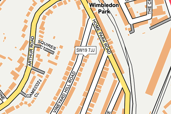 SW19 7JJ map - OS OpenMap – Local (Ordnance Survey) SW19 7JJ map - OS OpenMap – Local (Ordnance Survey)