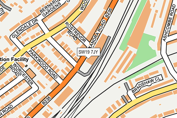 SW19 7JY map - OS OpenMap – Local (Ordnance Survey) SW19 7JY map - OS OpenMap – Local (Ordnance Survey)