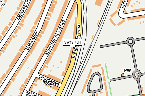 SW19 7LH map - OS OpenMap – Local (Ordnance Survey) SW19 7LH map - OS OpenMap – Local (Ordnance Survey)