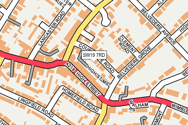 SW19 7RD map - OS OpenMap – Local (Ordnance Survey) SW19 7RD map - OS OpenMap – Local (Ordnance Survey)