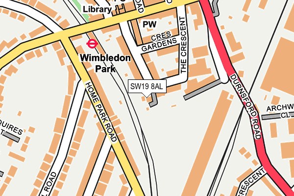 SW19 8AL map - OS OpenMap – Local (Ordnance Survey) SW19 8AL map - OS OpenMap – Local (Ordnance Survey)