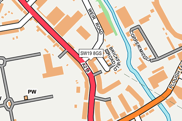 SW19 8GS map - OS OpenMap – Local (Ordnance Survey) SW19 8GS map - OS OpenMap – Local (Ordnance Survey)