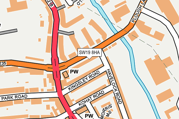 SW19 8HA map - OS OpenMap – Local (Ordnance Survey) SW19 8HA map - OS OpenMap – Local (Ordnance Survey)