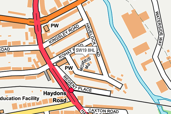 SW19 8HL map - OS OpenMap – Local (Ordnance Survey) SW19 8HL map - OS OpenMap – Local (Ordnance Survey)