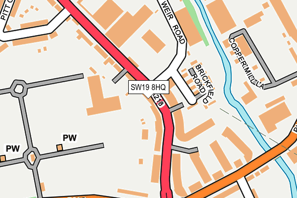 SW19 8HQ map - OS OpenMap – Local (Ordnance Survey) SW19 8HQ map - OS OpenMap – Local (Ordnance Survey)