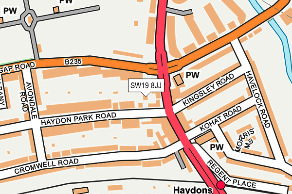 SW19 8JJ map - OS OpenMap – Local (Ordnance Survey) SW19 8JJ map - OS OpenMap – Local (Ordnance Survey)