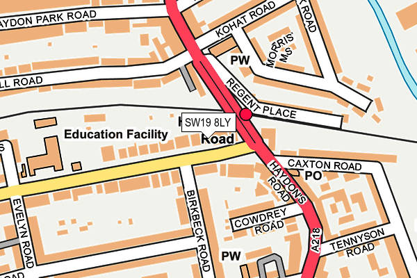 SW19 8LY map - OS OpenMap – Local (Ordnance Survey) SW19 8LY map - OS OpenMap – Local (Ordnance Survey)