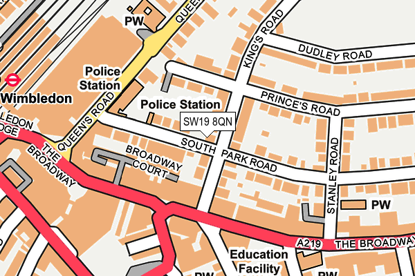SW19 8QN map - OS OpenMap – Local (Ordnance Survey)