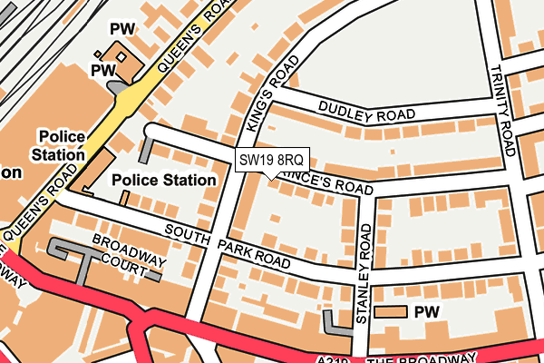 SW19 8RQ map - OS OpenMap – Local (Ordnance Survey) SW19 8RQ map - OS OpenMap – Local (Ordnance Survey)