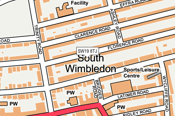 SW19 8TJ map - OS OpenMap – Local (Ordnance Survey) SW19 8TJ map - OS OpenMap – Local (Ordnance Survey)