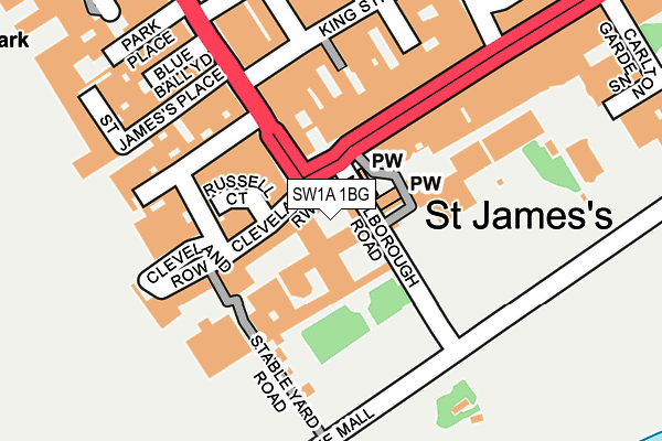 SW1A 1BG map - OS OpenMap – Local (Ordnance Survey) SW1A 1BG map - OS OpenMap – Local (Ordnance Survey)
