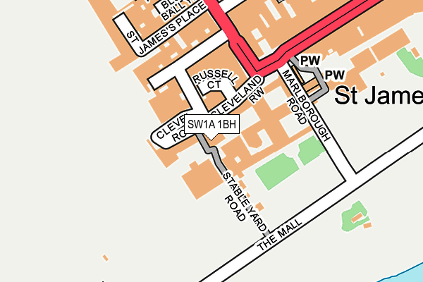 SW1A 1BH map - OS OpenMap – Local (Ordnance Survey) SW1A 1BH map - OS OpenMap – Local (Ordnance Survey)