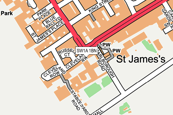SW1A 1BN map - OS OpenMap – Local (Ordnance Survey) SW1A 1BN map - OS OpenMap – Local (Ordnance Survey)