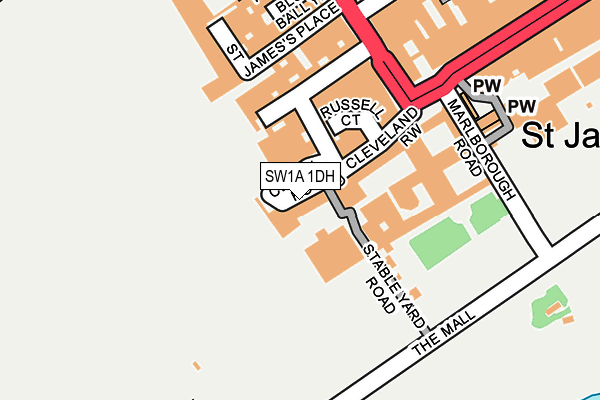 SW1A 1DH map - OS OpenMap – Local (Ordnance Survey) SW1A 1DH map - OS OpenMap – Local (Ordnance Survey)