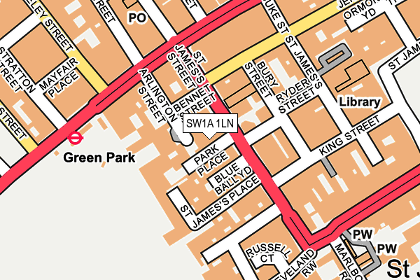 SW1A 1LN map - OS OpenMap – Local (Ordnance Survey) SW1A 1LN map - OS OpenMap – Local (Ordnance Survey)