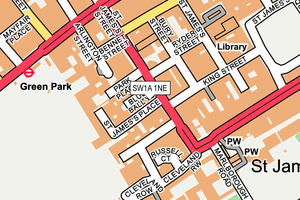 SW1A 1NE map - OS OpenMap – Local (Ordnance Survey) SW1A 1NE map - OS OpenMap – Local (Ordnance Survey)