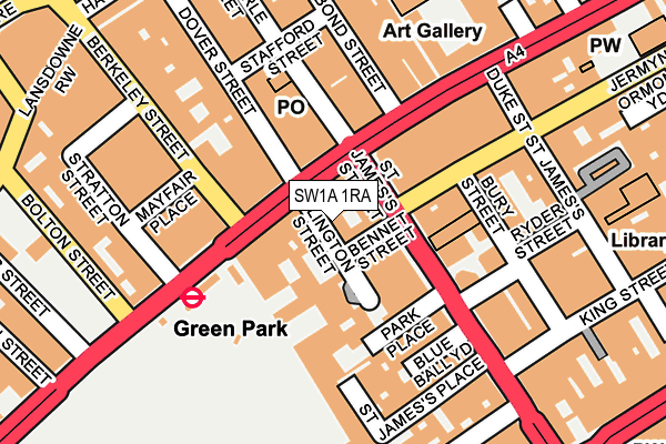 SW1A 1RA map - OS OpenMap – Local (Ordnance Survey) SW1A 1RA map - OS OpenMap – Local (Ordnance Survey)