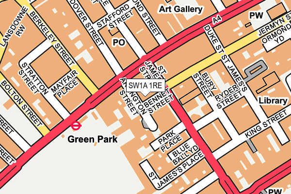 SW1A 1RE map - OS OpenMap – Local (Ordnance Survey)