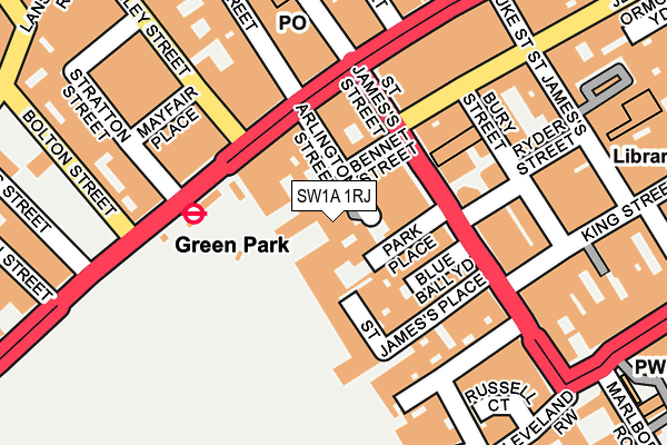 SW1A 1RJ map - OS OpenMap – Local (Ordnance Survey) SW1A 1RJ map - OS OpenMap – Local (Ordnance Survey)
