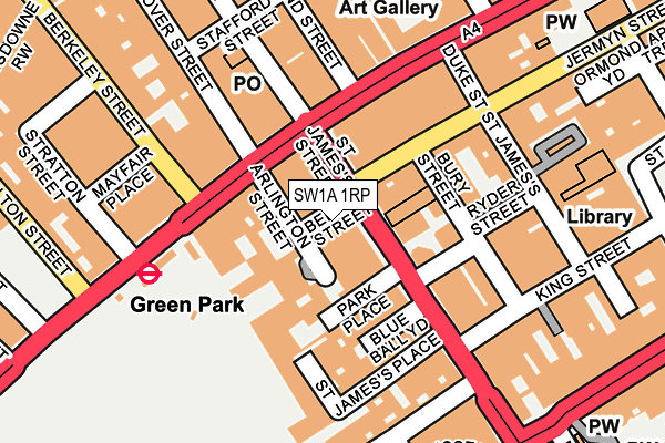 SW1A 1RP map - OS OpenMap – Local (Ordnance Survey) SW1A 1RP map - OS OpenMap – Local (Ordnance Survey)