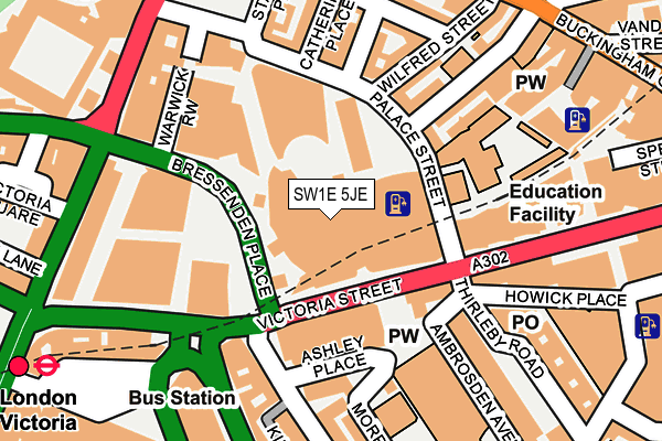 SW1E 5JE map - OS OpenMap – Local (Ordnance Survey) SW1E 5JE map - OS OpenMap – Local (Ordnance Survey)