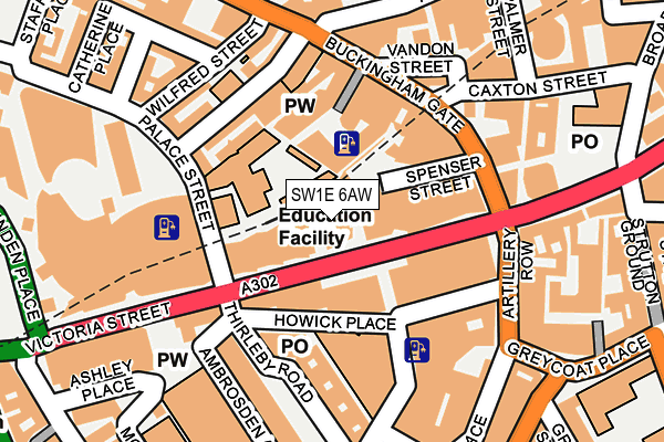 SW1E 6AW map - OS OpenMap – Local (Ordnance Survey) SW1E 6AW map - OS OpenMap – Local (Ordnance Survey)