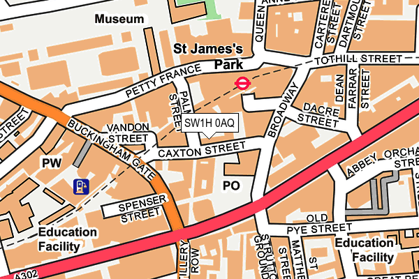 SW1H 0AQ map - OS OpenMap – Local (Ordnance Survey)