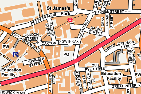 SW1H 0AX map - OS OpenMap – Local (Ordnance Survey) SW1H 0AX map - OS OpenMap – Local (Ordnance Survey)