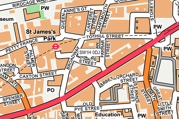 SW1H 0DJ map - OS OpenMap – Local (Ordnance Survey)