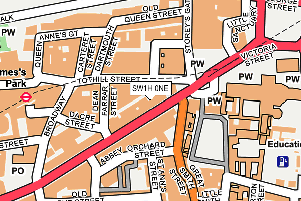 SW1H 0NE map - OS OpenMap – Local (Ordnance Survey) SW1H 0NE map - OS OpenMap – Local (Ordnance Survey)