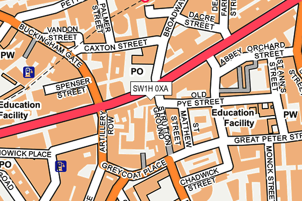 SW1H 0XA map - OS OpenMap – Local (Ordnance Survey) SW1H 0XA map - OS OpenMap – Local (Ordnance Survey)