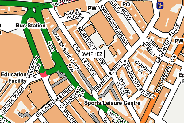 SW1P 1EZ map - OS OpenMap – Local (Ordnance Survey) SW1P 1EZ map - OS OpenMap – Local (Ordnance Survey)