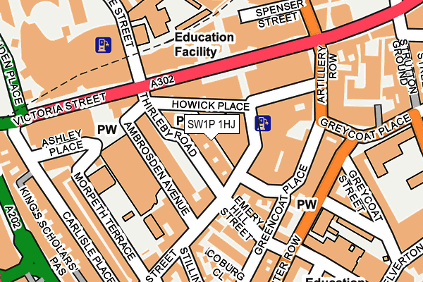 SW1P 1HJ map - OS OpenMap – Local (Ordnance Survey) SW1P 1HJ map - OS OpenMap – Local (Ordnance Survey)