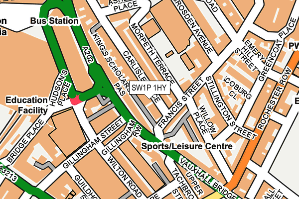 SW1P 1HY map - OS OpenMap – Local (Ordnance Survey) SW1P 1HY map - OS OpenMap – Local (Ordnance Survey)