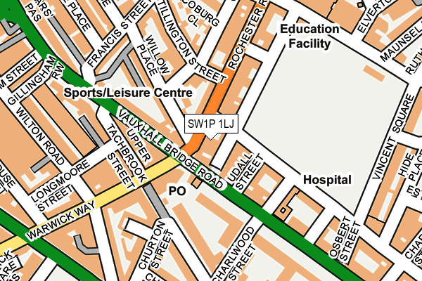 SW1P 1LJ map - OS OpenMap – Local (Ordnance Survey)