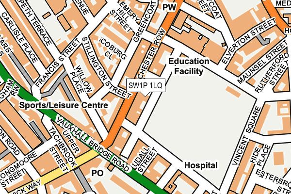 SW1P 1LQ map - OS OpenMap – Local (Ordnance Survey) SW1P 1LQ map - OS OpenMap – Local (Ordnance Survey)
