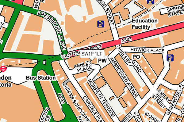 SW1P 1LT map - OS OpenMap – Local (Ordnance Survey)