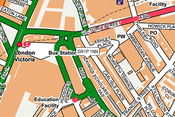 SW1P 1NN map - OS OpenMap – Local (Ordnance Survey)
