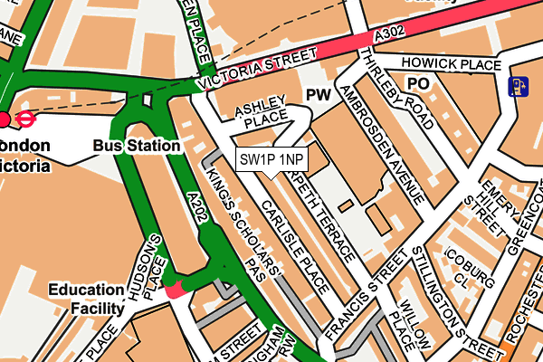 SW1P 1NP map - OS OpenMap – Local (Ordnance Survey) SW1P 1NP map - OS OpenMap – Local (Ordnance Survey)