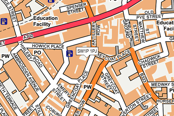SW1P 1PJ map - OS OpenMap – Local (Ordnance Survey) SW1P 1PJ map - OS OpenMap – Local (Ordnance Survey)